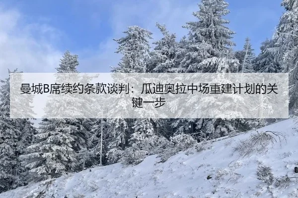 曼城B席续约条款谈判：瓜迪奥拉中场重建计划的关键一步